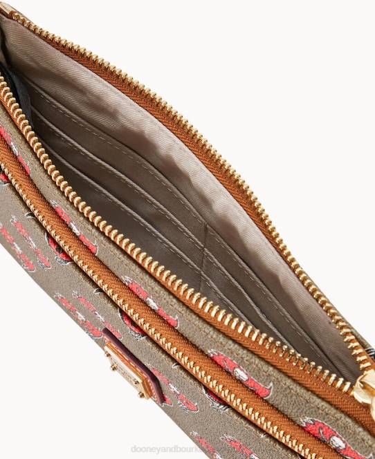 Dooney & Bourke nfl buccaneers armbånd med dobbelt lynlås JV0J4586 tilbehør tampa bay buccaneers