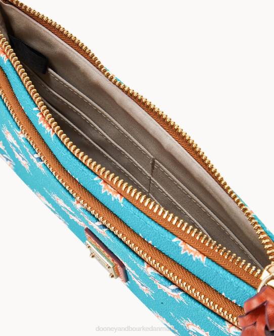 Dooney & Bourke nfl dolphin armbånd med dobbelt lynlås JV0J4589 tilbehør miami delfiner