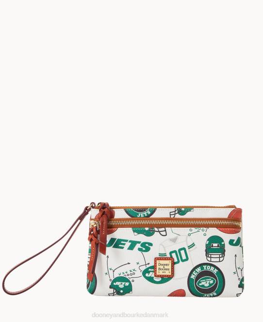 Dooney & Bourke nfl jets armbånd med dobbelt lynlås JV0J4604 tilbehør new york jetfly