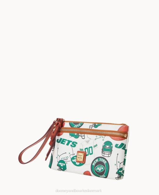Dooney & Bourke nfl jets armbånd med dobbelt lynlås JV0J4604 tilbehør new york jetfly