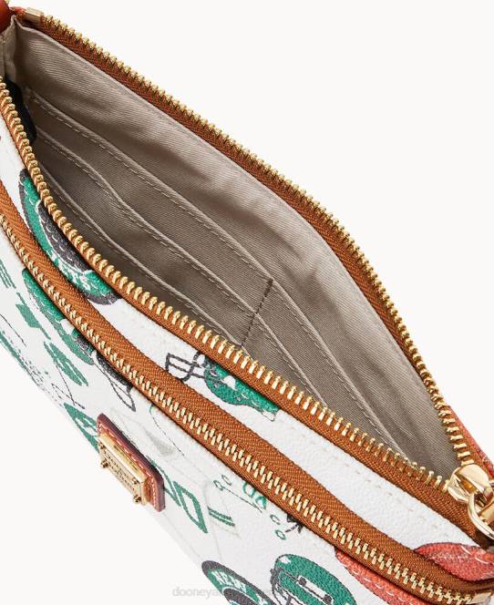 Dooney & Bourke nfl jets armbånd med dobbelt lynlås JV0J4604 tilbehør new york jetfly
