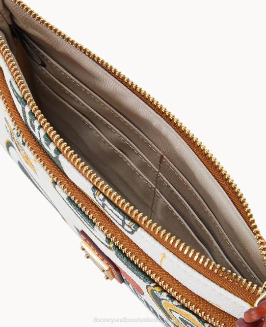 Dooney & Bourke nfl packers armbånd med dobbelt lynlås JV0J4581 tilbehør green bay packers