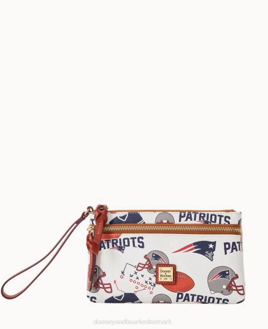 Dooney & Bourke nfl patriots armbånd med dobbelt lynlås JV0J4634 tilbehør new england patrioter