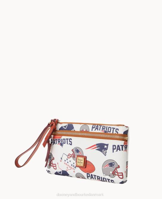 Dooney & Bourke nfl patriots armbånd med dobbelt lynlås JV0J4634 tilbehør new england patrioter