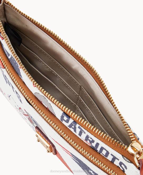 Dooney & Bourke nfl patriots armbånd med dobbelt lynlås JV0J4634 tilbehør new england patrioter