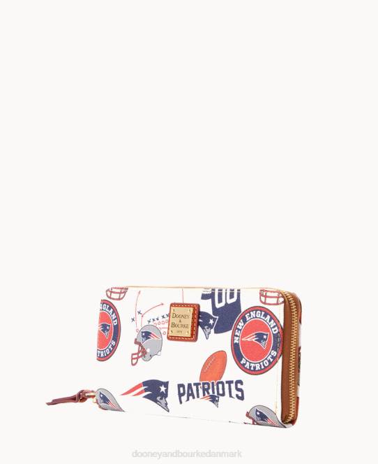 Dooney & Bourke nfl stor lynlås rundt om armbånd JV0J4270 tilbehør patrioter