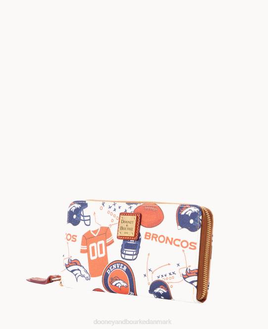 Dooney & Bourke nfl stor lynlås rundt om armbånd JV0J4364 tilbehør broncos