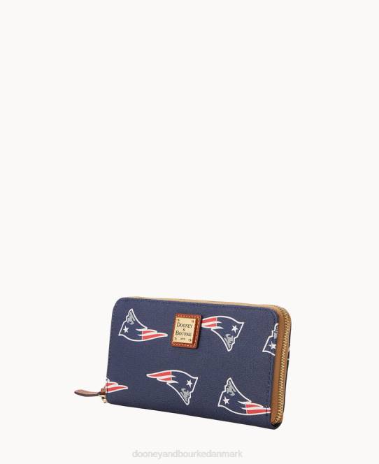 Dooney & Bourke nfl stor lynlås rundt om armbånd JV0J4790 tilbehør patrioter