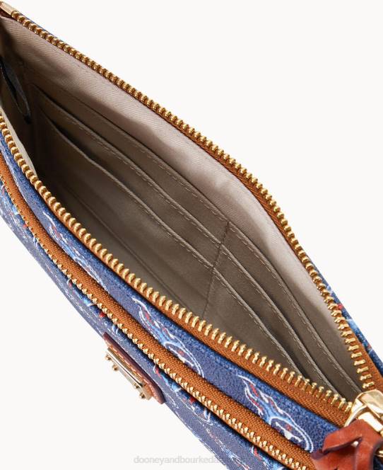 Dooney & Bourke nfl titans armbånd med dobbelt lynlås JV0J4585 tilbehør Tennessee Titans