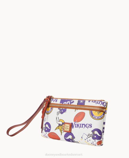 Dooney & Bourke nfl vikings armbånd med dobbelt lynlås JV0J4582 tilbehør minnesota vikinger
