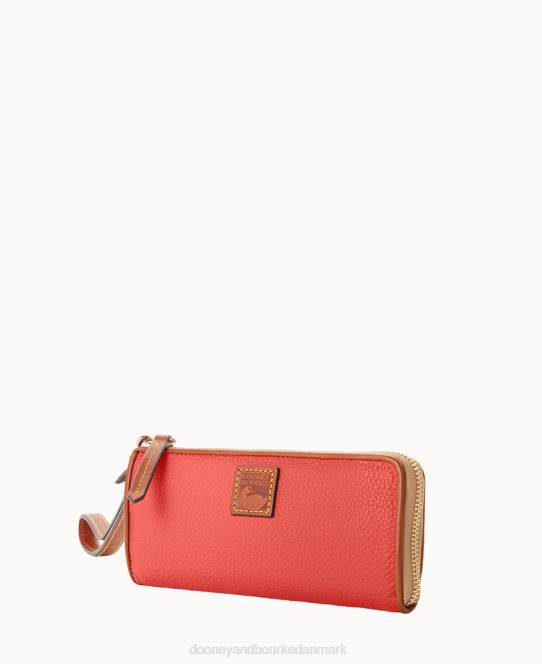 Dooney & Bourke pebble grain clutch-armbånd med lynlås JV0J4495 tilbehør geranium