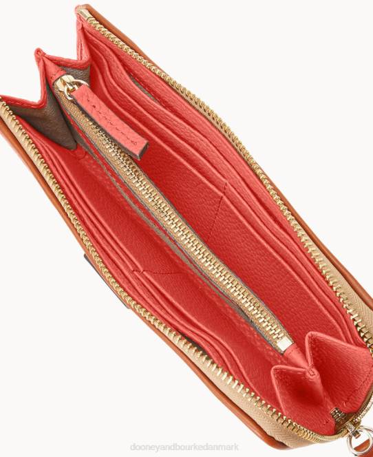 Dooney & Bourke pebble grain clutch-armbånd med lynlås JV0J4495 tilbehør geranium