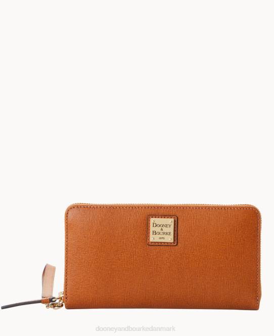 Dooney & Bourke saffiano stor lynlås rundt om armbånd JV0J4183 tilbehør naturlig