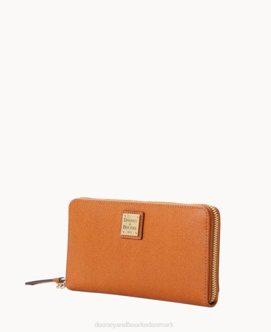 Dooney & Bourke saffiano stor lynlås rundt om armbånd JV0J4183 tilbehør naturlig