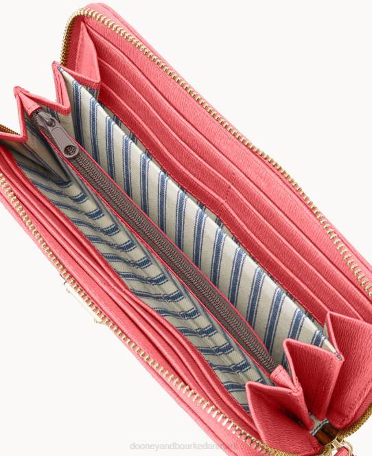 Dooney & Bourke saffiano stor lynlås rundt om armbånd JV0J4188 tilbehør tyggegummi