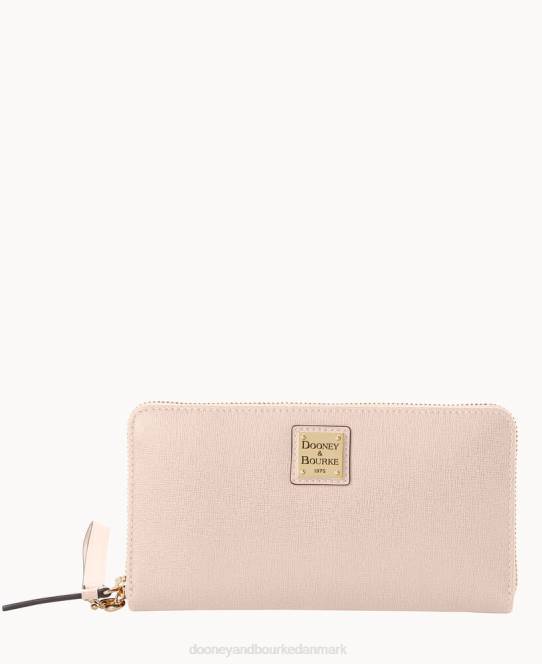 Dooney & Bourke saffiano stor lynlås rundt om armbånd JV0J4193 tilbehør rødme