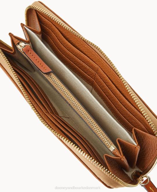Dooney & Bourke småsten med stor lynlås rundt om armbånd JV0J4158 tilbehør karamel