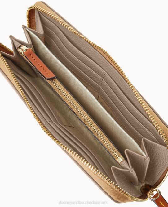 Dooney & Bourke småsten med stor lynlås rundt om armbånd JV0J4160 tilbehør taupe