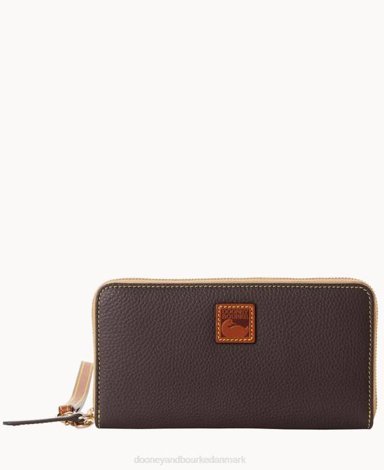 Dooney & Bourke småsten med stor lynlås rundt om armbånd JV0J4161 tilbehør brun tmoro