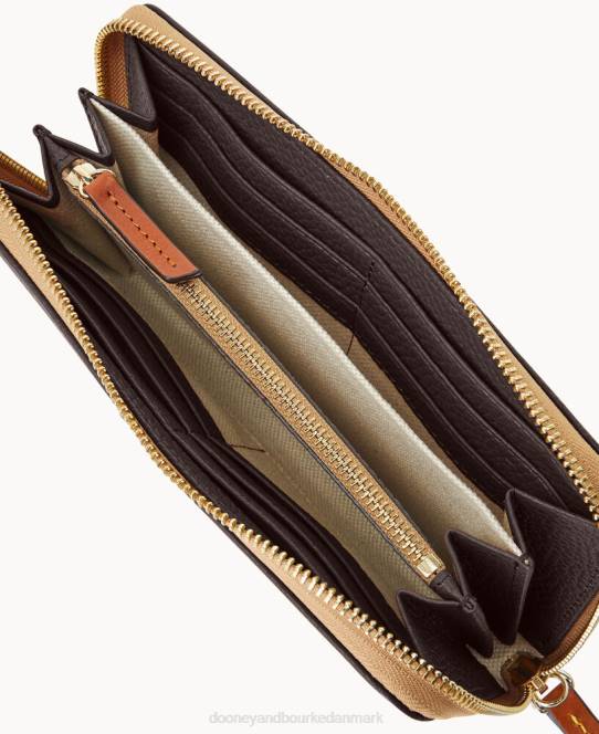 Dooney & Bourke småsten med stor lynlås rundt om armbånd JV0J4161 tilbehør brun tmoro