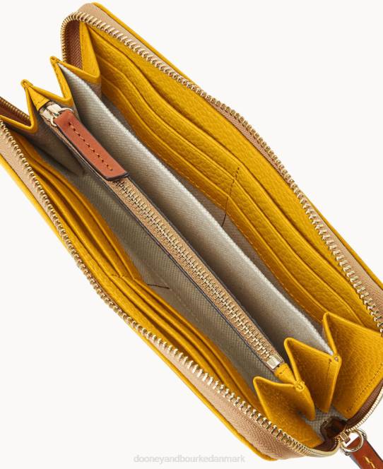 Dooney & Bourke småsten med stor lynlås rundt om armbånd JV0J4164 tilbehør sennep