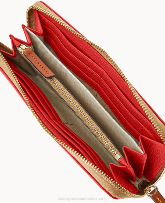 Dooney & Bourke småsten med stor lynlås rundt om armbånd JV0J4165 tilbehør rød