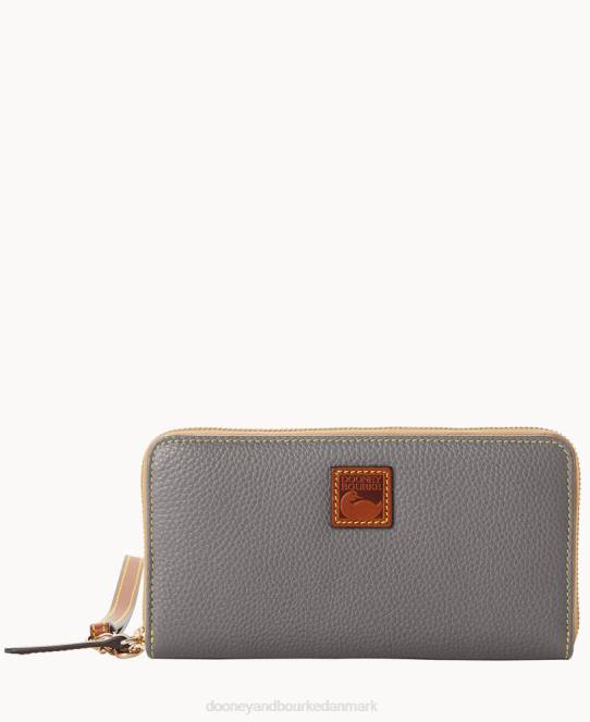 Dooney & Bourke småsten med stor lynlås rundt om armbånd JV0J4166 tilbehør skifer