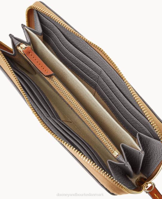 Dooney & Bourke småsten med stor lynlås rundt om armbånd JV0J4166 tilbehør skifer