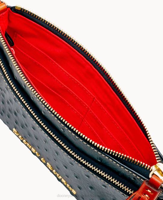 Dooney & Bourke struds dobbelt lynlås armbånd JV0J4081 tilbehør sort