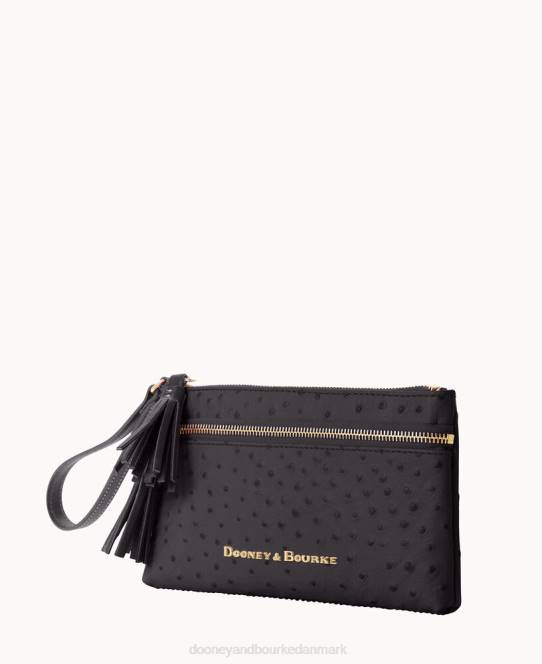 Dooney & Bourke struds dobbelt lynlås armbånd JV0J4084 tilbehør sort