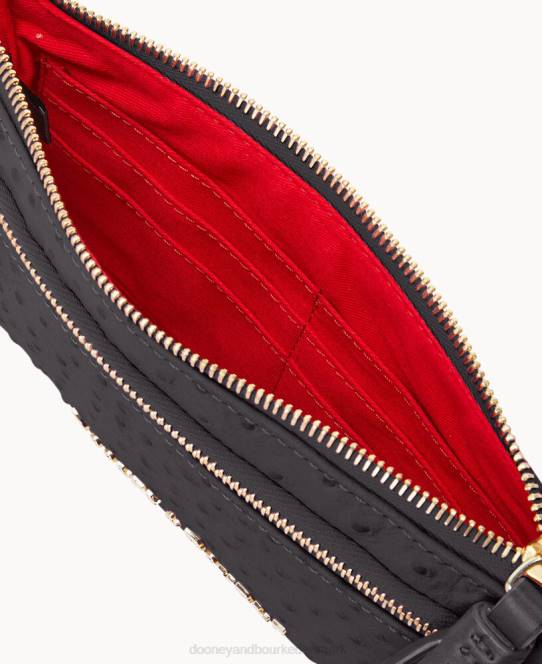 Dooney & Bourke struds dobbelt lynlås armbånd JV0J4084 tilbehør sort