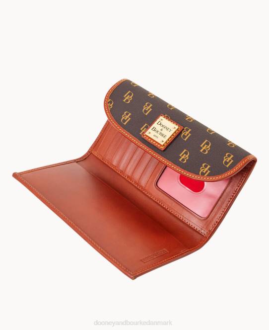 Dooney & Bourke Gretta kontinental clutch JV0J4070 tilbehør brun tmoro
