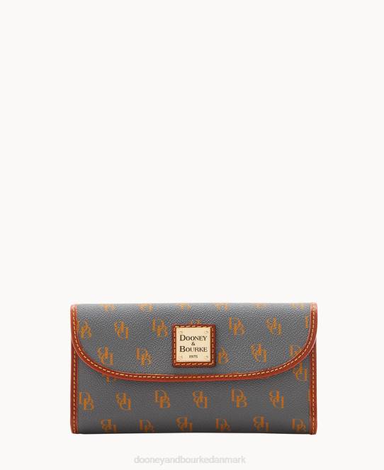 Dooney & Bourke Gretta kontinental clutch JV0J4074 tilbehør skifer