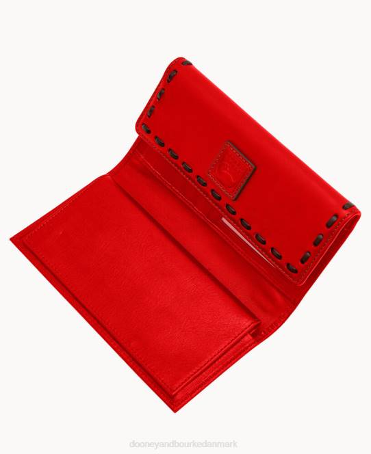 Dooney & Bourke florentinsk checkhæfte tilrettelægger JV0J4834 tilbehør rød