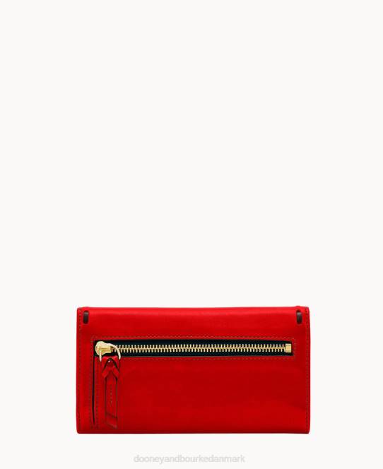Dooney & Bourke florentinsk checkhæfte tilrettelægger JV0J4834 tilbehør rød