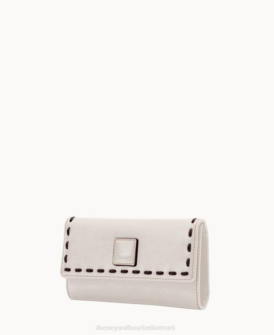 Dooney & Bourke florentinsk checkhæfte tilrettelægger JV0J4836 tilbehør ecru