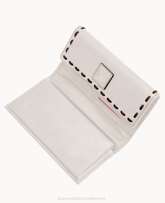 Dooney & Bourke florentinsk checkhæfte tilrettelægger JV0J4836 tilbehør ecru