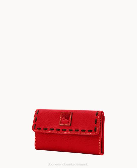Dooney & Bourke florentinsk kontinental clutch JV0J4064 tilbehør rød