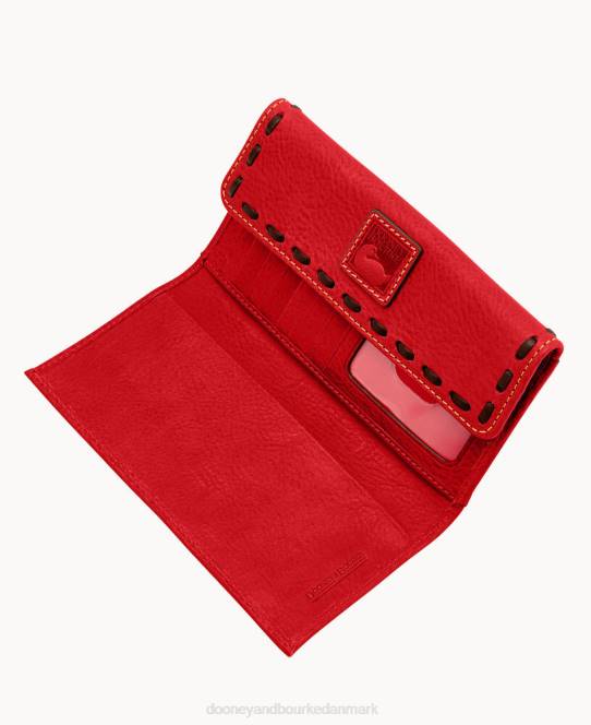 Dooney & Bourke florentinsk kontinental clutch JV0J4064 tilbehør rød