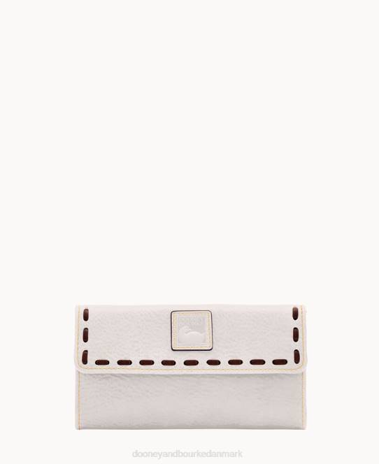 Dooney & Bourke florentinsk kontinental clutch JV0J4065 tilbehør ecru