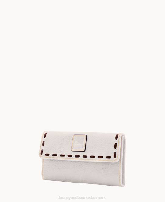 Dooney & Bourke florentinsk kontinental clutch JV0J4065 tilbehør ecru