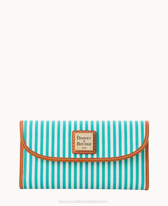 Dooney & Bourke havudsigt kontinental clutch JV0J4554 tilbehør Hav skum
