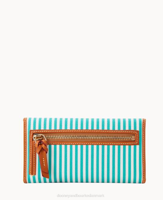 Dooney & Bourke havudsigt kontinental clutch JV0J4554 tilbehør Hav skum