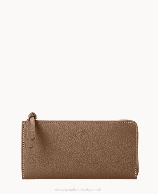 Dooney & Bourke henrys lynlås clutch JV0J4498 tilbehør mørk taupe