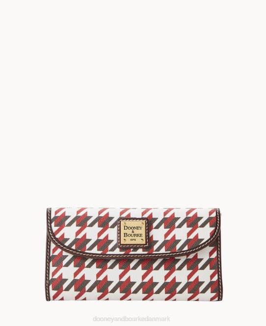 Dooney & Bourke houndstooth kontinental clutch JV0J4800 tilbehør mursten