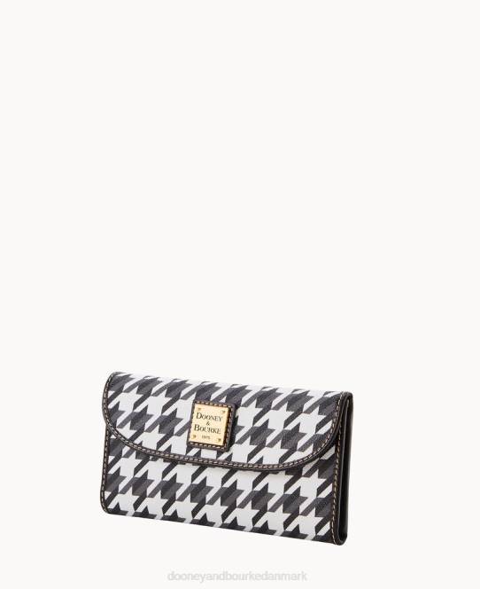 Dooney & Bourke houndstooth kontinental clutch JV0J4801 tilbehør sort