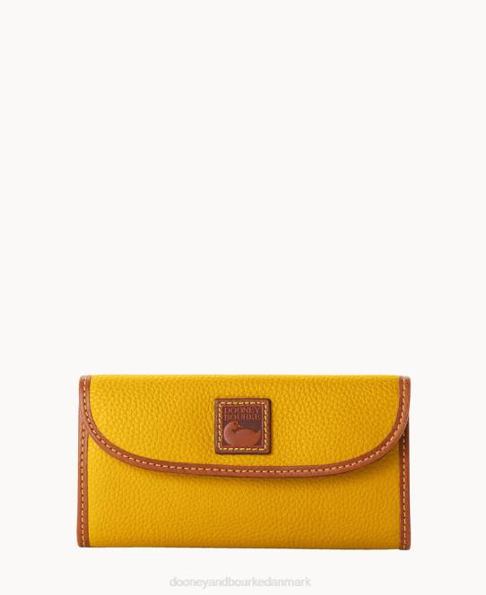 Dooney & Bourke pebble grain kontinental kobling JV0J4044 tilbehør sennep