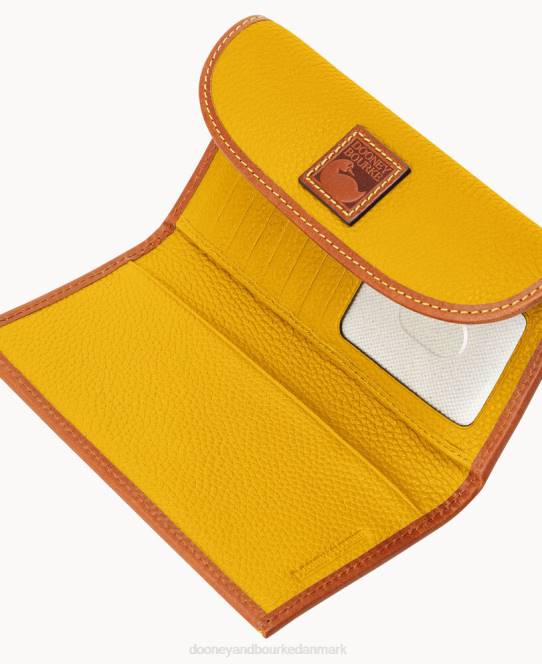 Dooney & Bourke pebble grain kontinental kobling JV0J4044 tilbehør sennep