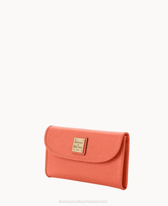 Dooney & Bourke saffiano kontinental clutch JV0J4847 tilbehør koral