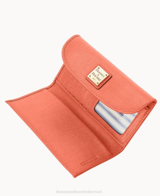 Dooney & Bourke saffiano kontinental clutch JV0J4847 tilbehør koral